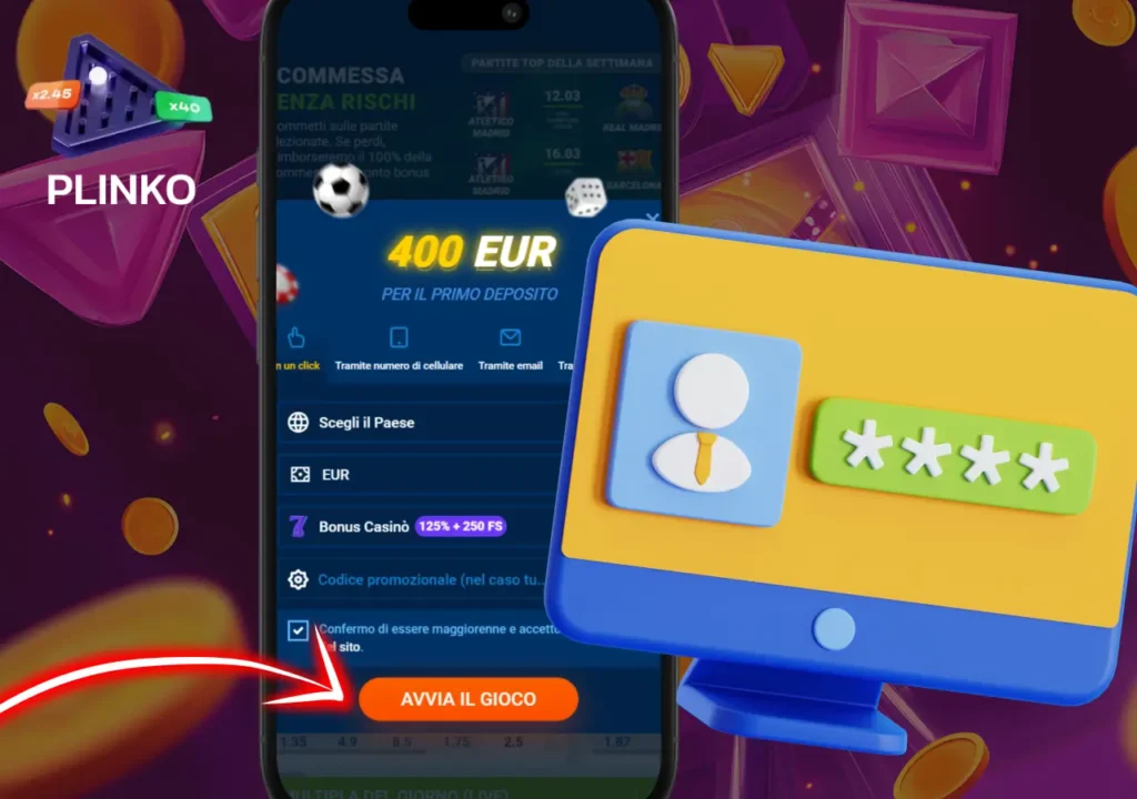 Guida passo passo per creare un account nell'app mobile.